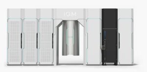 Das Bild zeigt einen Quantencomputer des Unternehmens IQM