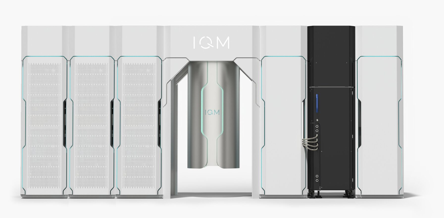 Das Bild zeigt einen Quantencomputer des Unternehmens IQM