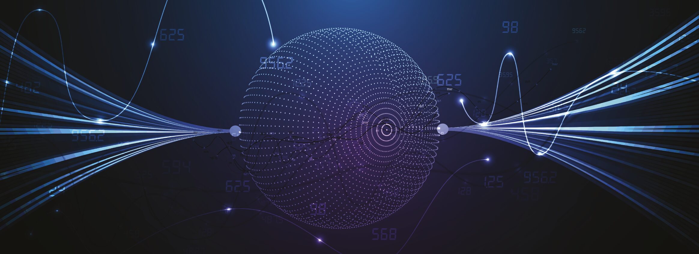 Das Bild zeigt Maschinelles Lernen im Konzept des World Mind Metaverse, Big Data und Cybersicherheitstechnologie