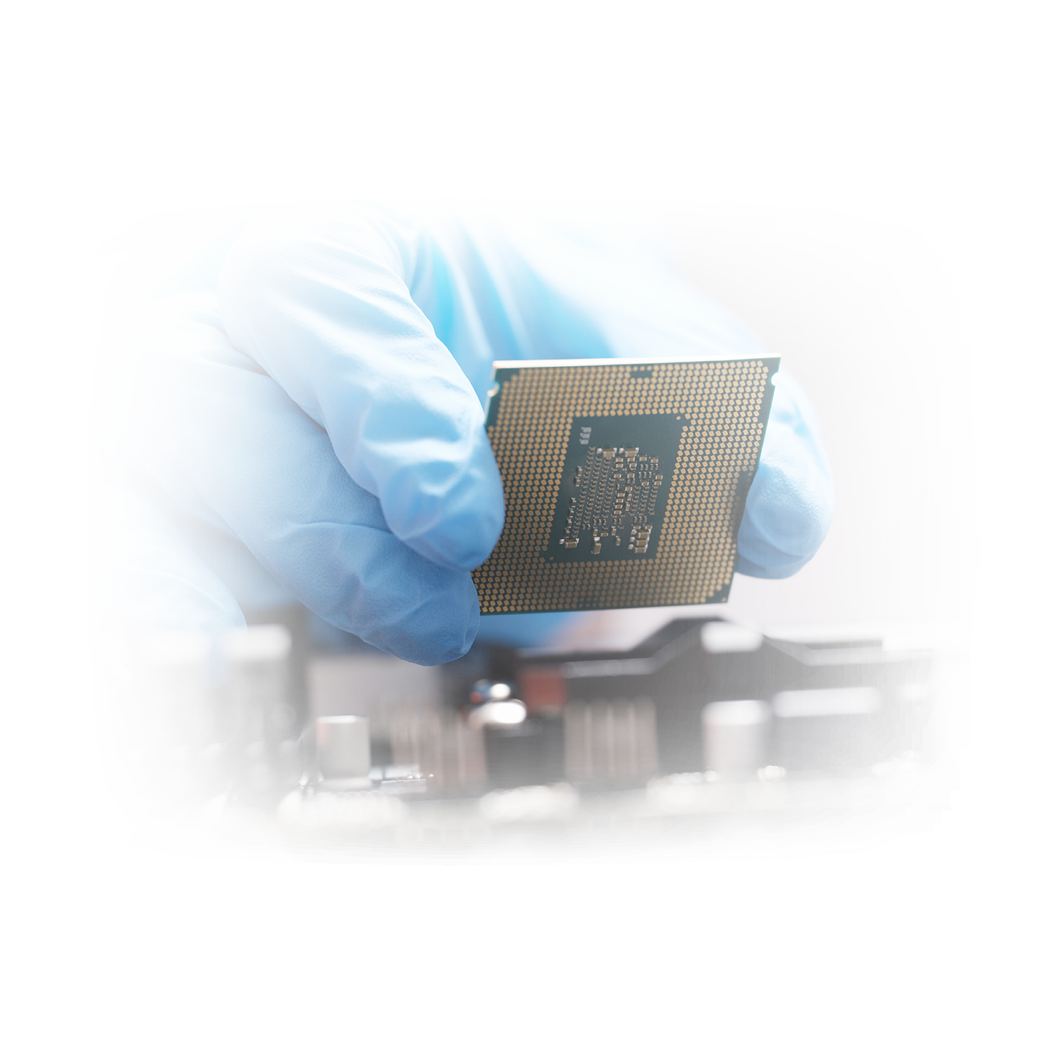 Das Bild zeigt einen Close-Up auf Halbleiter bzw. Semiconductors